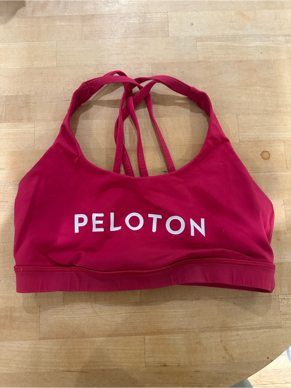 Peloton Pink Strappy Crossback Sports Bra